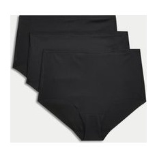 Womens Body by M&S 3er-Pack hoch geschnittene Slips ohne sichtbare Abdrücke mit FlexifitTM - Black, Black, UK 14 (EU 42)
