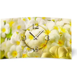 Digital Designer Art Flower Designer Wanduhr abstrakt modernes Wanduhren Design leise kein ticken DIXTIME 3D-0408 - Beige