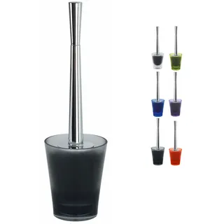 Spirella WC Bürste Klobürste Toilettenbürste hochwertig „Max Light“ mit hygienischem Behälter Grau