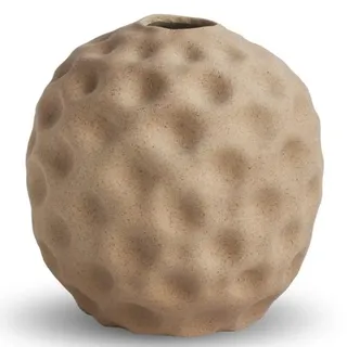 Cooee Design - Vase, Flower vase - Seedpod - Ceramic - Walnut/beige - (Diameter x Height) 14 x 14 cm