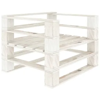 vidaXL Garten-Palettensessel Sessel 80 x 60,8 x 67,5 cm weiß