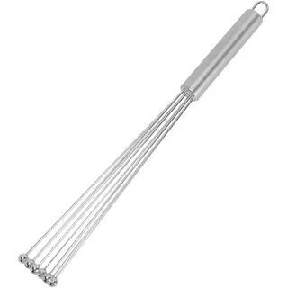 Schneebesen Edelstahl mit Kugeln 30cm - Rührblitz Rührbesen Kugelbesen zum Rühren Schlagen und Mischen, Spiralbesen Quirl Küche für Eier Sahne Teig Saucen, Whisk Rührstab Küchenzubehör