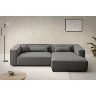 LeGer Home by Lena Gercke Eckcouch Cord 2-Sitzer Grau