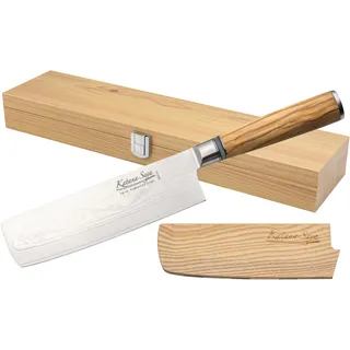 Katana Saya 18cm Nakiri-Messer, 67-Lagen VG-10 Damaszener-Edelstahl, Griff aus Olivenholz