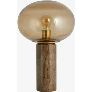 Tischlampe BES – Rauchglas Marmor - Braun