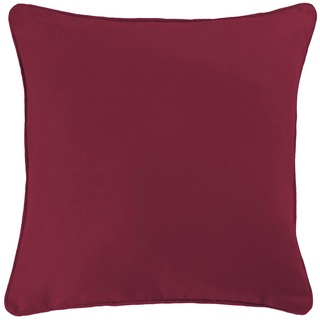 COTON d'intérieur Panama Indoor Baumwolle Baumwolle Polyester Bordeaux, 60 x 60 cm