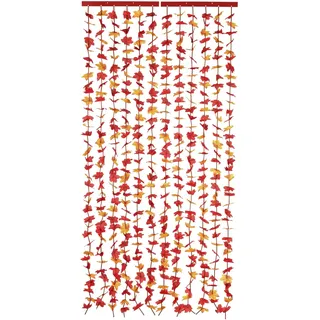 Maximex Blättervorhang Indian Summer, Türvorhang ohne Bohren, Insektenschutz aus Polyester, 90 x 190 cm, Orange