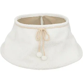 Fééric Lights and Christmas Weihnachtsbaumrock Plüsch Weiß Ø 56 cm , Textil , 56x20x56 cm , Dekoration, Weihnachtsdekoration, Christbaumschmuck