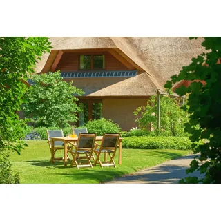 Traditional Teak Set Theodora, Kate I - Das Set besteht aus: 1 x Tisch Theodora, 4 x bzw. 6 x Klappsessel Kate, inkl....