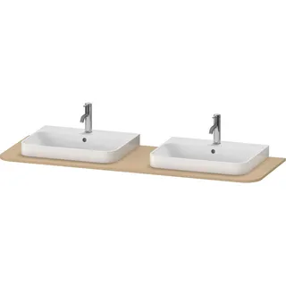 Duravit Happy D.2 Plus Konsole, 1600x550 mm, 2 Ausschnitte, für den Waschtischunterbau HP4946B, HP4964B, HP4974B, HP032HB7171, Farbe: Mediterrane Eiche Echtholzfurnier