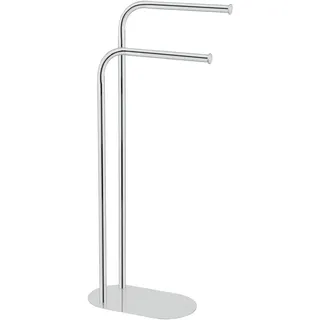 Wenko Handtuchständer Mod. Levante freistehender glänzender Handtuch- und Kleiderständer aus Edelstahl für Badezimmer 30x79x17 cm