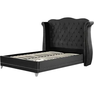 Beliani Polsterbett 160 x 200 cm Schwarz