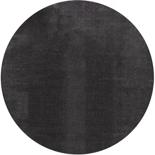 Teppich MERINOS "Loft 37", grau (anthrazit), H:16mm Ø:120cm, Polyester, Teppiche, Teppich, Kunstfellteppich besonders weich und kuschelig, Fell Haptik