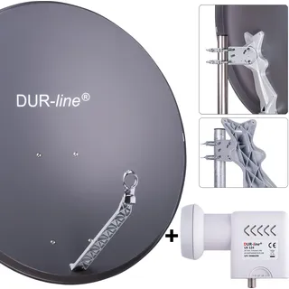 DUR-line Select 85/90cm Komplettanlage anthrazit + Unicable 24TN