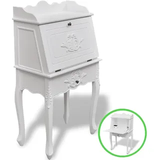 vidaXL Sekretär aus Holz im französischen Landhaus-Stil - Weiß