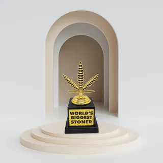 Mad Monkey 2000018 Deko-Pokal, Gold, Schwarz