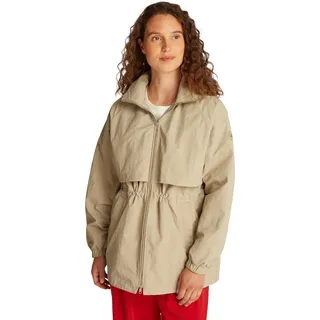 Tommy Hilfiger Damen Windbreaker Jacke Nylon Crinkle Regular Fit, Beige (Sandalwood), XXL