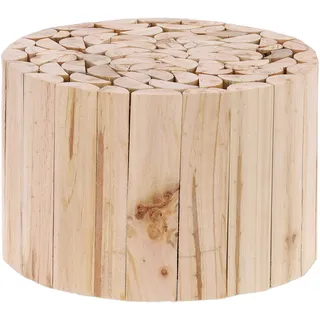 Relaxdays Blumenhocker rund 20 x 30 cm Braun