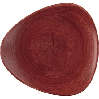 CHURCHILL Stonecast Rust Red Teller flach, triangle, ø: 229 mm - Rot