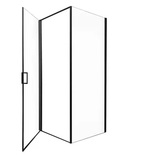 Home Deluxe Duschkabine LIVIA - 90 x 195 cm Schwarz Matt