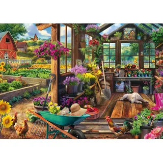 Schmidt Spiele Schmidt 58632 Puzzle Gartenhaus, 1000 Teile