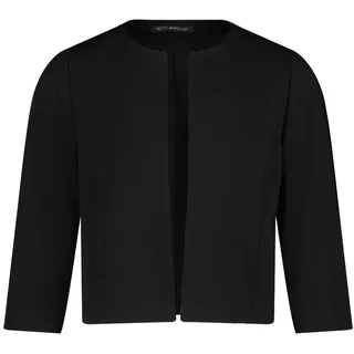 Jackenblazer BETTY BARCLAY "Blazer-Jacke mit 3/4 Arm", Damen, Gr. 38, schwarz, Obermaterial: 53% Viskose CV. 42% Polyester PES. 5% Elasthan EL., Blazer Jackenblazer