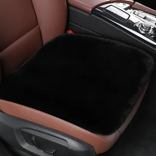 MIGIFTDY Sitzkissen Auto, Autositzschoner mit Fell Faux Lammfell Schaffell Auto Vordersitze Sitzauflage Auto-Sitzbezug Lammfell für Autositz, Bürostuhl und Alle Stühle