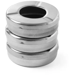 HENDI Tisch-Aschenbecher mit Zigarettenhalter Silber