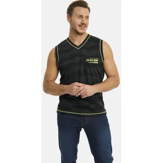 Muskelshirt JAN VANDERSTORM "Tanktop FAFNER", Herren, Gr. 6XL, schwarz (schwarz gemustert), Obermaterial: 100% Baumwolle CO., Tops Muskelshirt