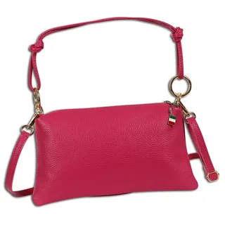 Florence Damen Tasche Umhängetasche Leder fuchsia pink Maße 2x28x17cm OTF861P3 - Fuchsia