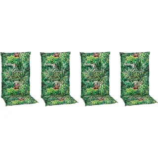 Beo Sitzauflage Hochlehner Tegernsee 4er-Set mit Kaktuslandschaft-Design
