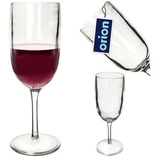 Orion Weinglas Rotweinglas Weißweinglas aus Kunststoff bruchsicher 320 ml - Transparent