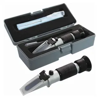 SCHNEIDER Hand-Refraktometer, Zur Messung des Brix-Wertes von Zucker, Glasur, Sorbets, Konfitüren, Eis uvm., Messbereich: 0 - 50 % Brix