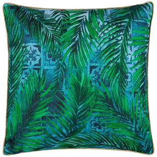 Paoletti Kissenbezug Majorelle Palm Outdoor 50 x 50 cm Azurblau