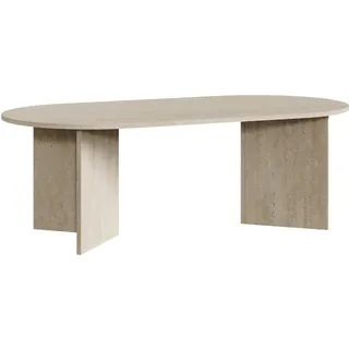 [en.casa] Couchtisch Kynd 119x60x40 cm Travertin