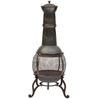 Home Discount Stahl Gemisch Schwarz und Gold, oder groß, L