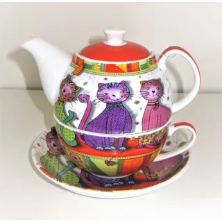 Cha Cult Tea for One Set Evi - Tea Set - Teekanne - Porzellan - Mehrfarbig - 0,3 Liter