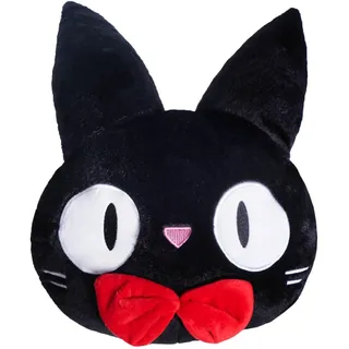 CoolChange Deko Kissen mit der Katze Jiji | Schwarze Katze Sofakissen | 25 x 33 cm