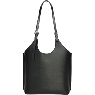 Tommy Hilfiger Damen Th Modern Tote Aw0aw18618 Tragetasche, Black (Black)