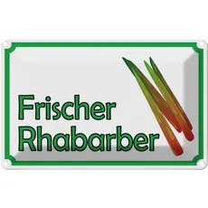 Blechschild 20x30 cm - frische Rhabarber Hofladen
