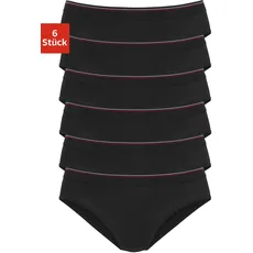 H.I.S Bikinislip, (Packung, 6 St.), aus elastischer Baumwoll-Qualität, schwarz