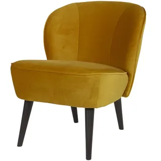 Woood Sessel Sara Samt 59 x 71 x 59 cm gelb