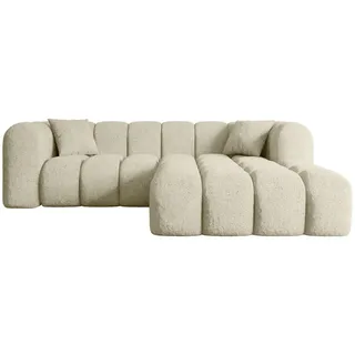altdecor Ecksofa Ottomane Rechts OLEA-L1 - 231x173x74 cm Beige