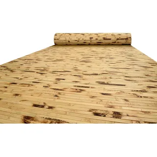Wandverkleidung aus massiven Bambuslatten - Natur Roll Laminat in verschiedenen Musterungen Natur getigert Höhe: 150 cm / 1 Stk. = 1 Meter - Beige