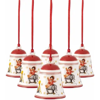 Villeroy & Boch Weihnachtsfigur »Glocken My Christmas Tree ø 5,4 cm 6er Set rot«, rot