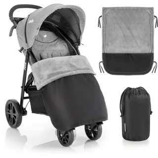Zamboo Universal Decke für Kinderwagen und Buggy - wasserabweisende Outdoor Beindecke für Sportwagen & Jogger - Schwarz Grau