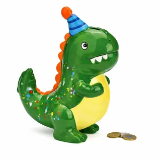 TopShop24you Spardose Dino aus Keramik B18 × H22 × T10 cm Deko Geschenk