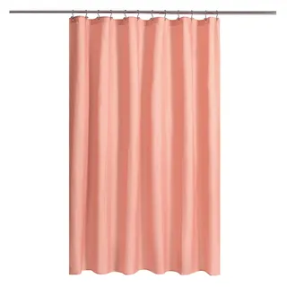 N&Y Home Stoff-Duschvorhang oder -Einlage mit Magneten – Hotelqualität, maschinenwaschbar, wasserabweisend, Koralle, 183 x 183 cm