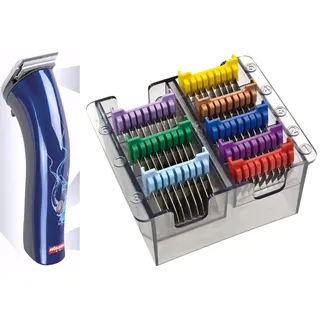 HEINIGER AKKU TRIMMER STYLE MIDI SCHERMASCHINE + EDELSTAHL KAMM - SET 3 - 25 MM