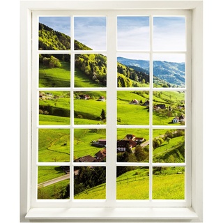 Wandtattoo - Fenster mit Aussicht "Schwarzwald" 99 x 120 cm - Wandaufkleber - Wandsticker